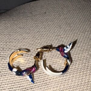 Colorful Bird Hoop Earrings